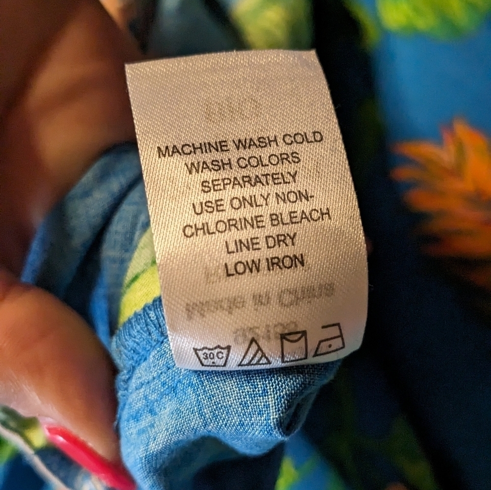 KS Island 3XL Hawaiian Mens Floral Short Sleeve Button Down Multicolor Shirt - Picture 6 of 6
